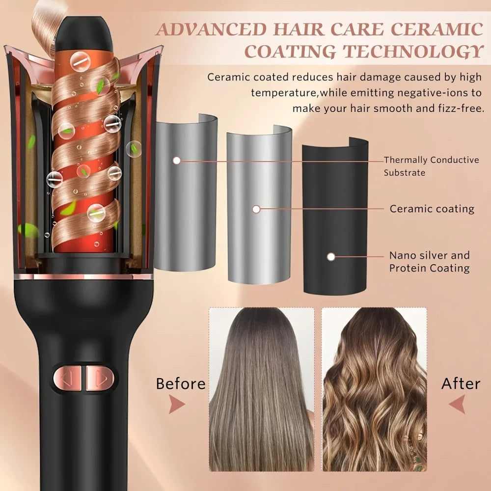 TINSOL Auto-Rotating Ceramic Curling Iron