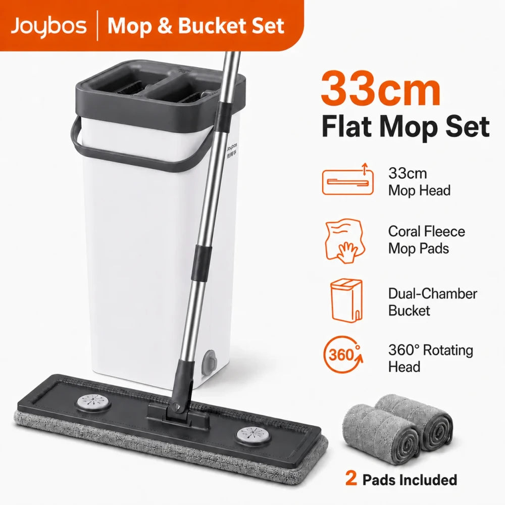 Flat Mop And Bucket Set
