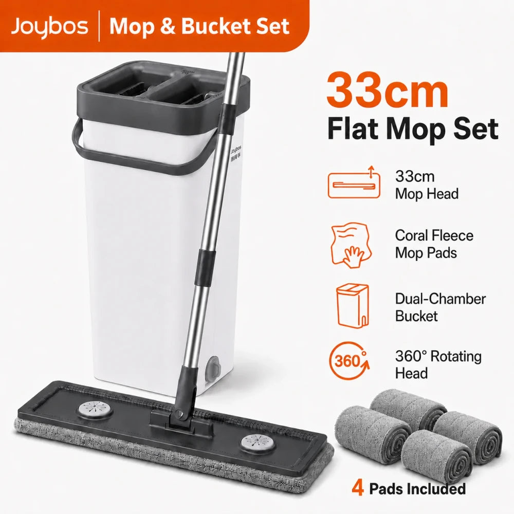 Flat Mop And Bucket Set