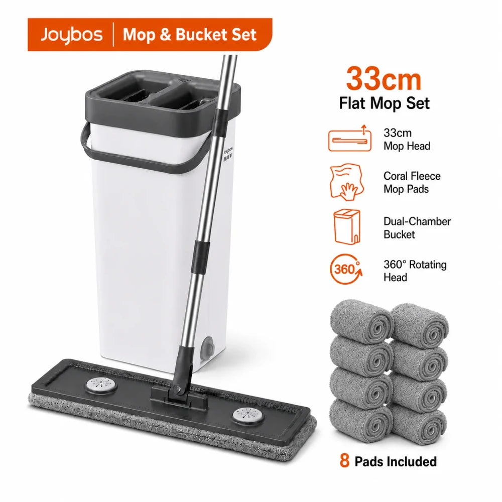 Flat Mop And Bucket Set